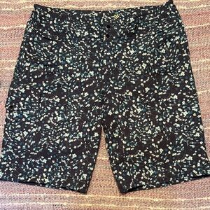 Floral Black and Blue Shredly  Shorts